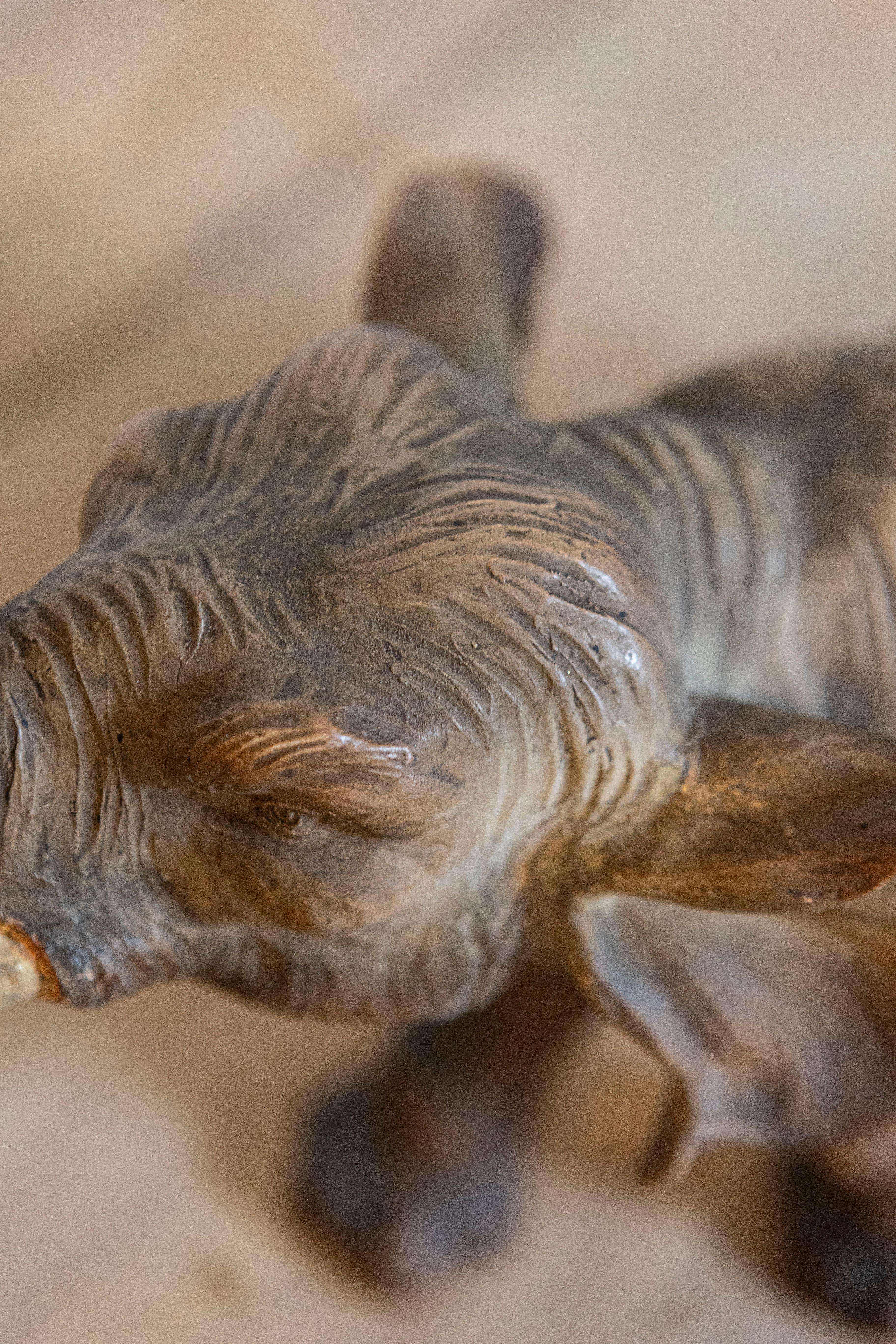 French 19th Century Terracotta Sculpture Depicting a Walking Asian Elephant For Sale 1