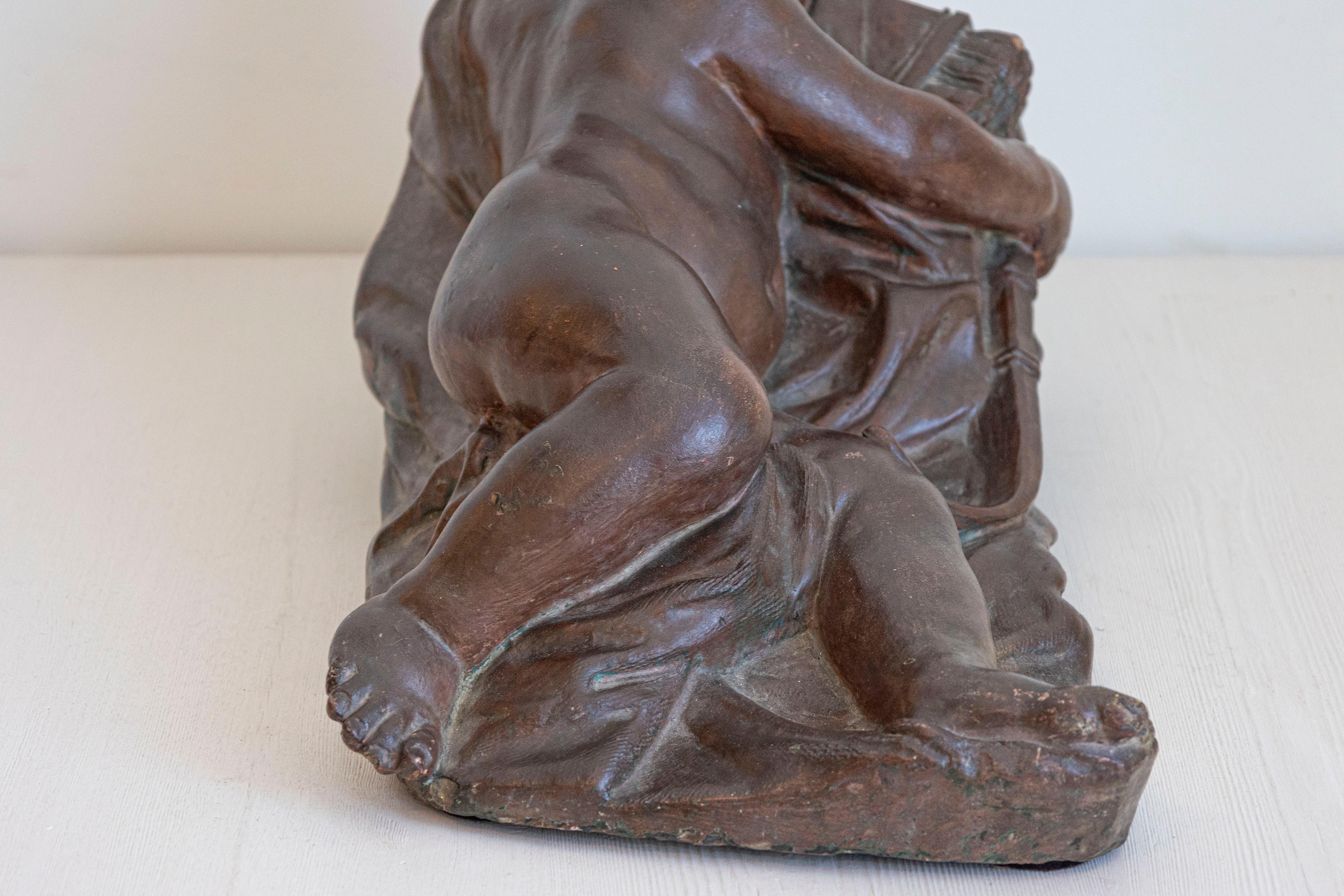 Cupido dormiente in terracotta francese del XIX secolo dopo Giovacchino Fortini in vendita 1