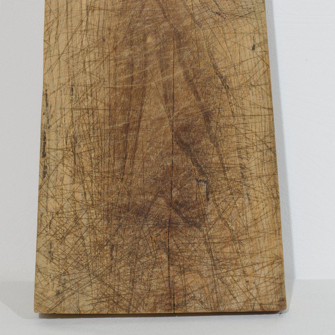 French 19th Century, Thick Wooden Chopping or Cutting Board For Sale 6