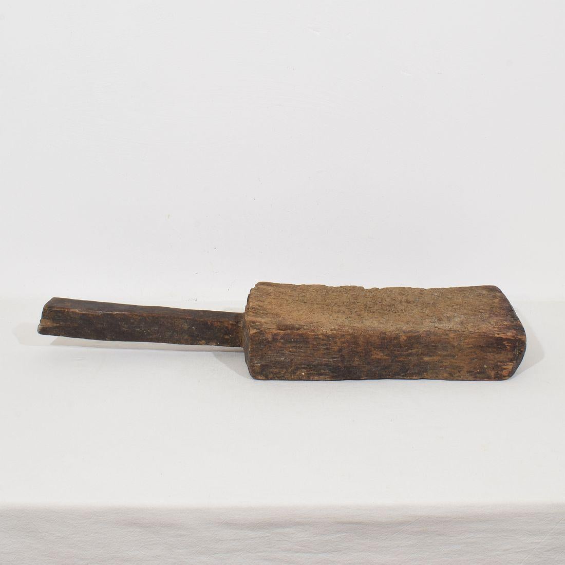 Französisches Schneidebrett aus dem 19. Jahrhundert, dickes Holz im Angebot 5