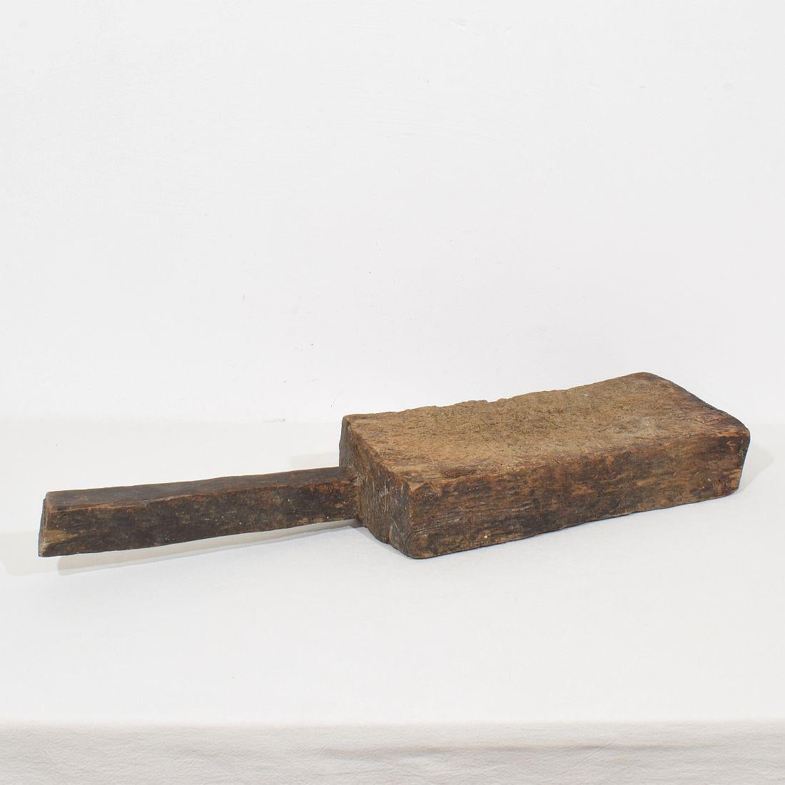 Französisches Schneidebrett aus dem 19. Jahrhundert, dickes Holz im Angebot 6