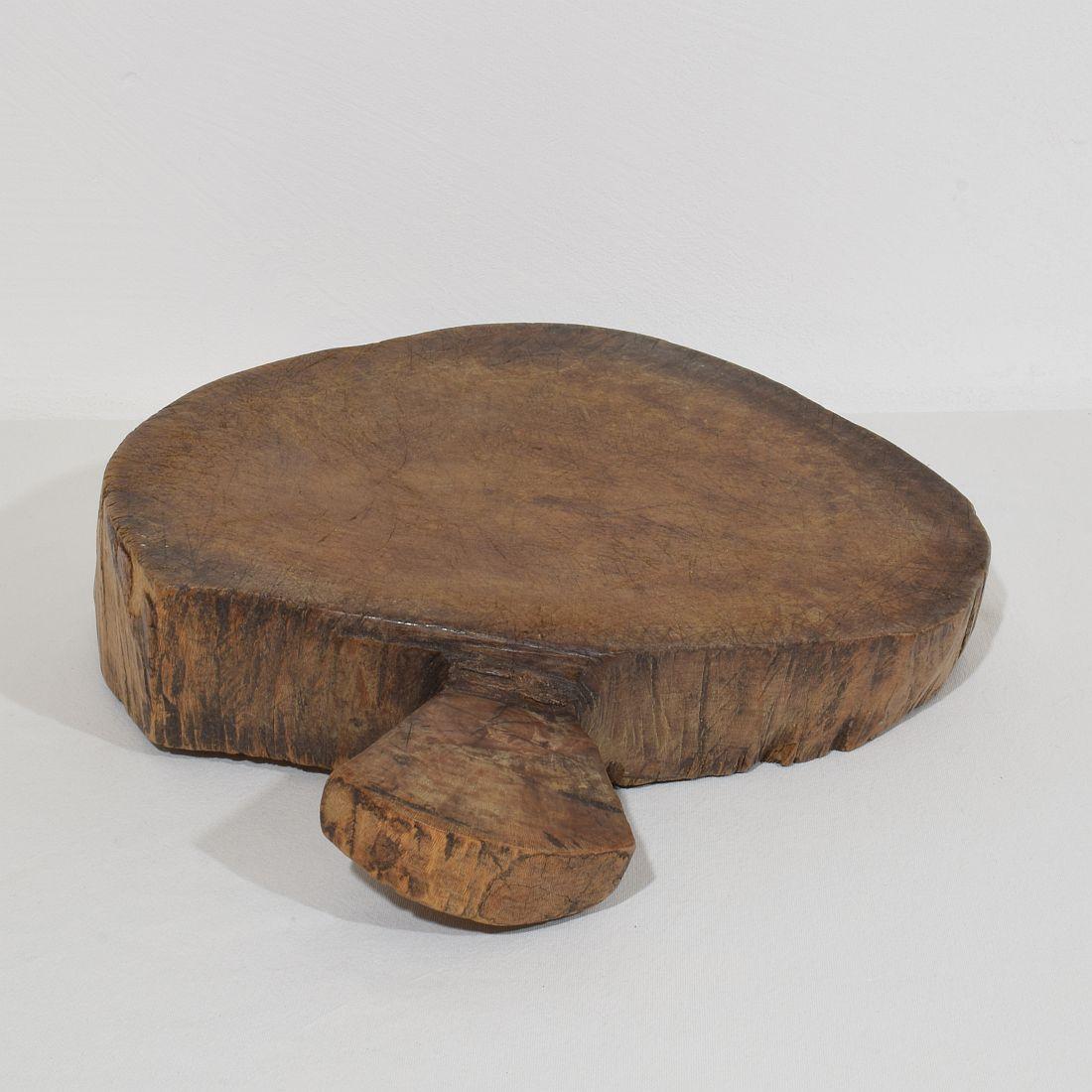 French 19th Century, Thick Wooden Chopping or Cutting Board For Sale 7