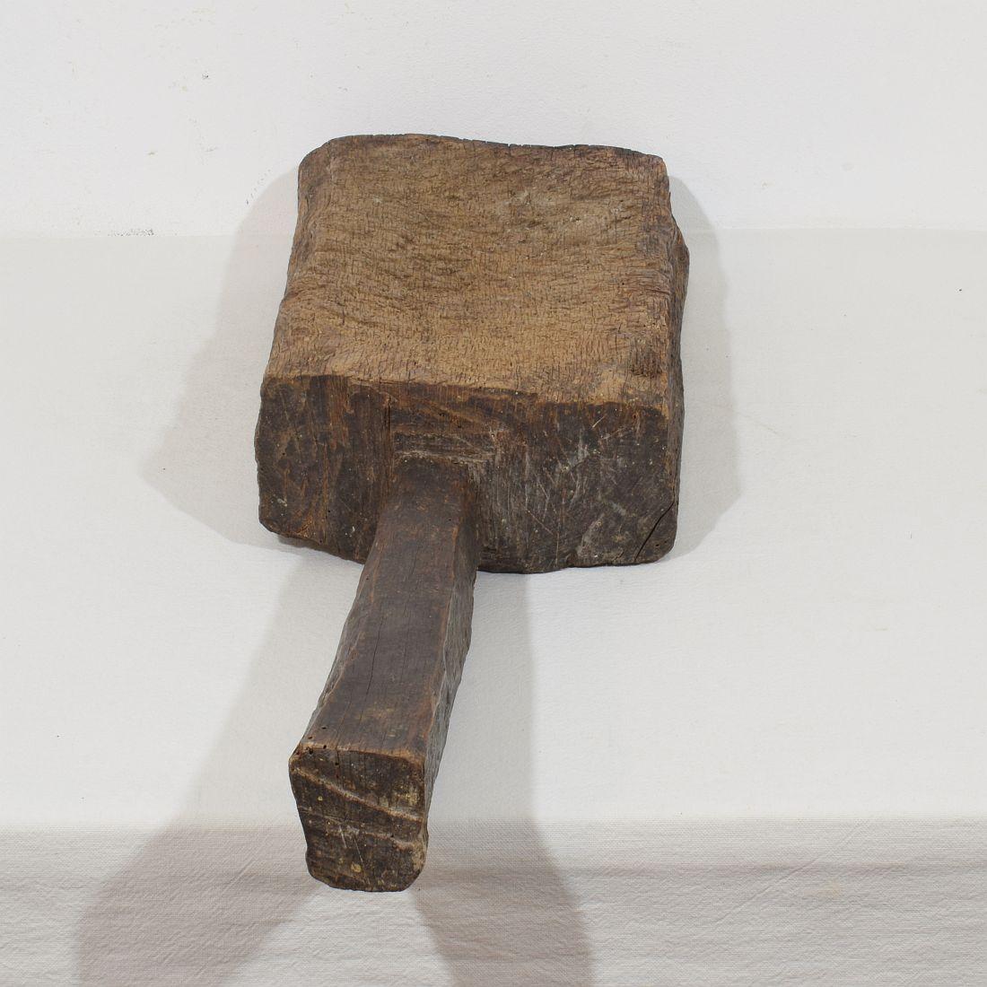 Französisches Schneidebrett aus dem 19. Jahrhundert, dickes Holz im Angebot 7