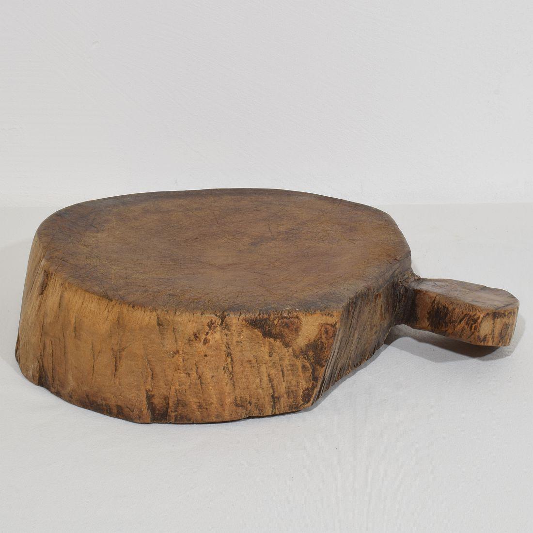French 19th Century, Thick Wooden Chopping or Cutting Board For Sale 8