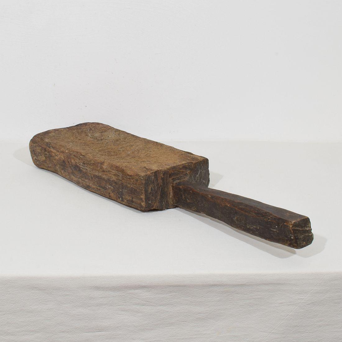 Französisches Schneidebrett aus dem 19. Jahrhundert, dickes Holz im Angebot 8