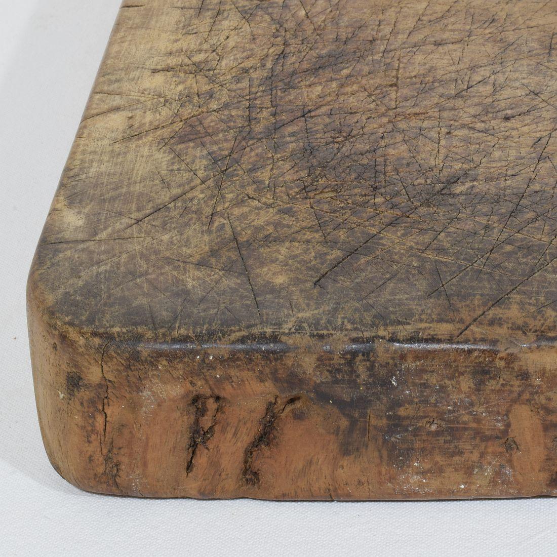 French 19th Century, Thick Wooden Chopping or Cutting Board For Sale 9
