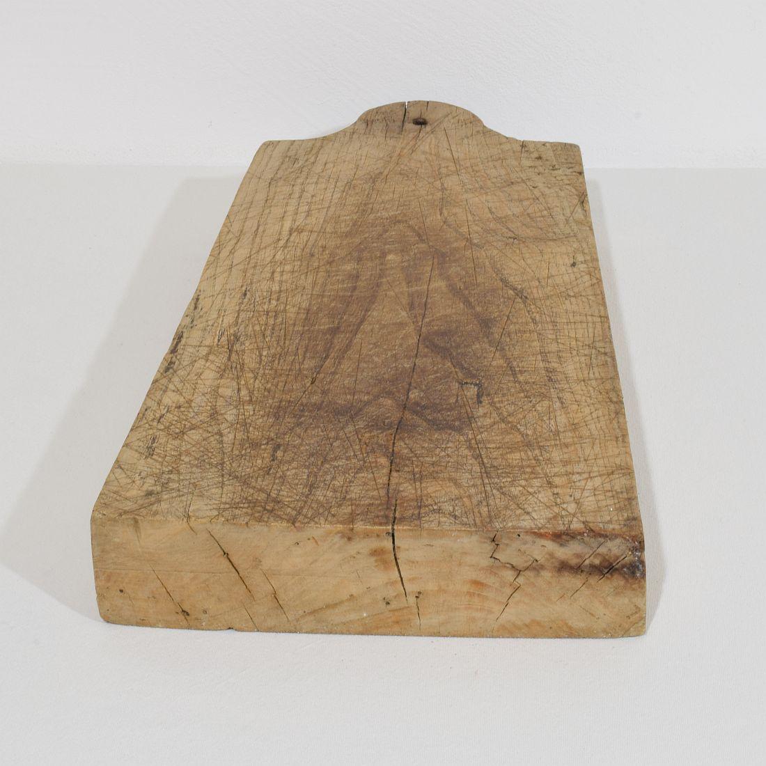 French 19th Century, Thick Wooden Chopping or Cutting Board For Sale 11