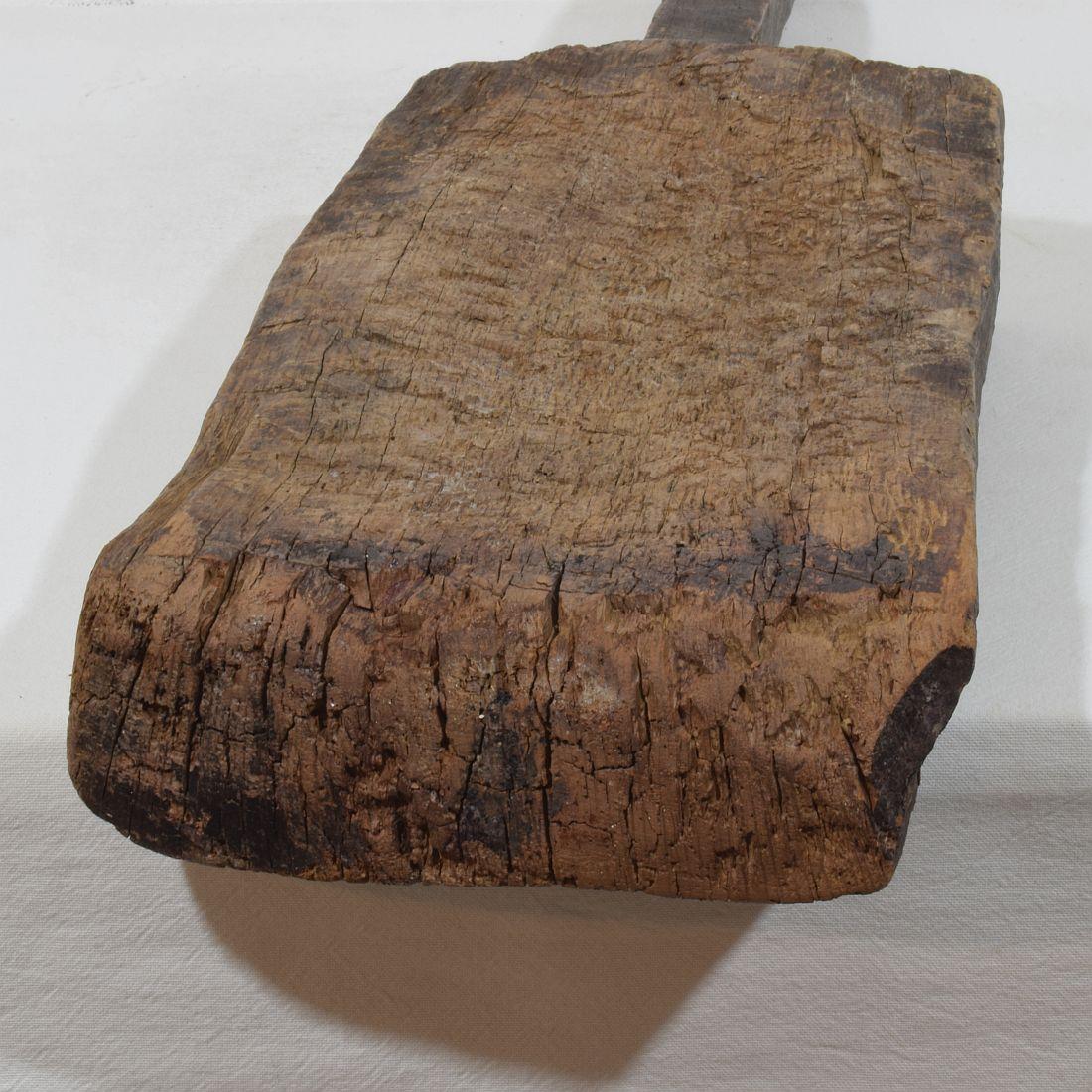 Französisches Schneidebrett aus dem 19. Jahrhundert, dickes Holz im Angebot 11