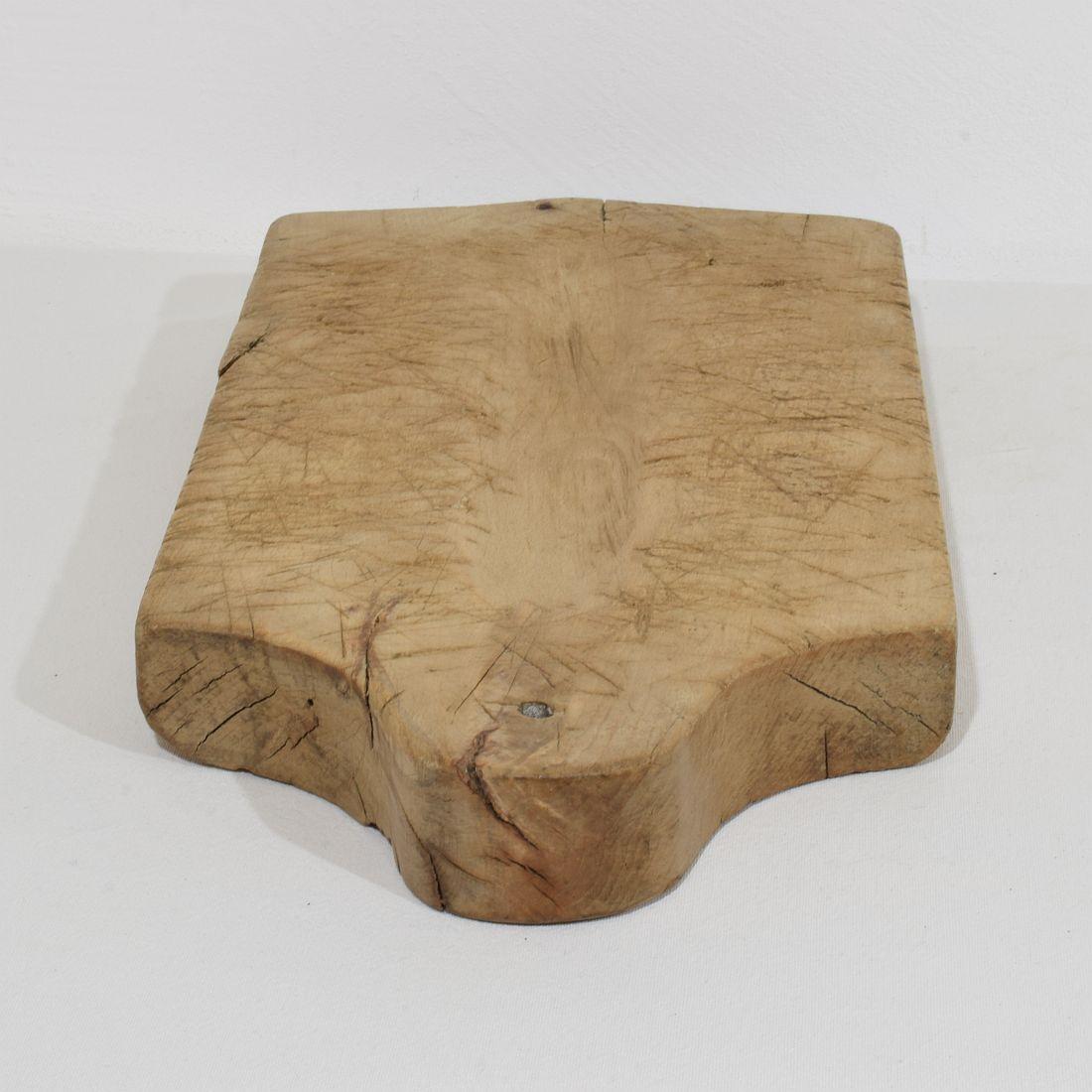 French 19th Century, Thick Wooden Chopping or Cutting Board For Sale 13