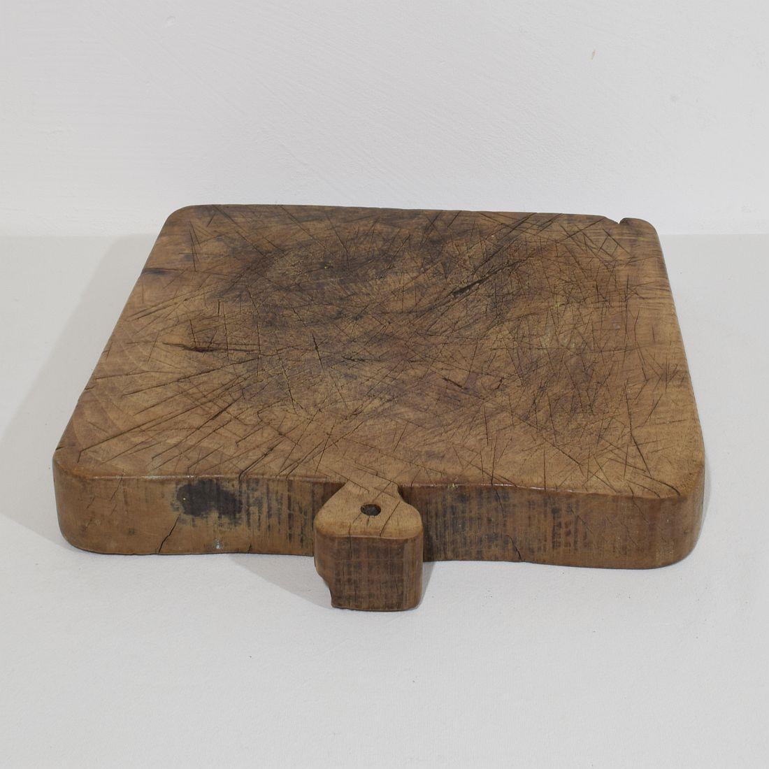 French 19th Century, Thick Wooden Chopping or Cutting Board For Sale 14