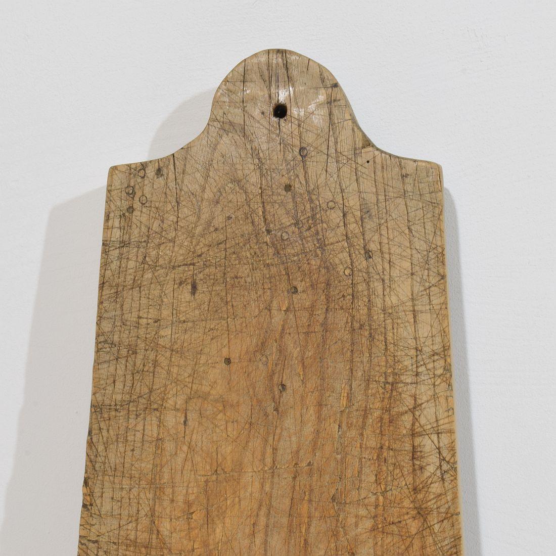 French 19th Century, Thick Wooden Chopping or Cutting Board For Sale 3