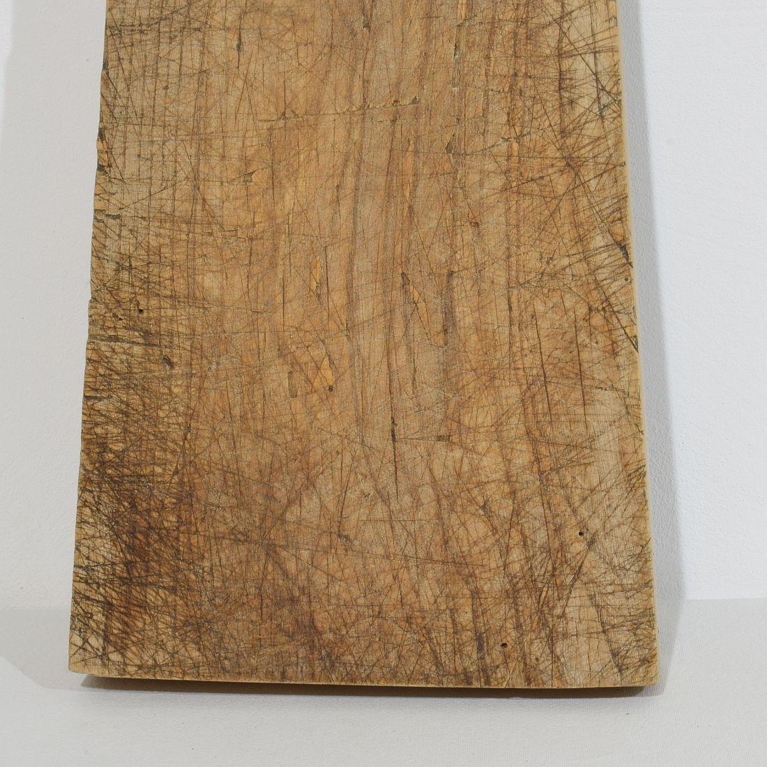 French 19th Century, Thick Wooden Chopping or Cutting Board For Sale 4