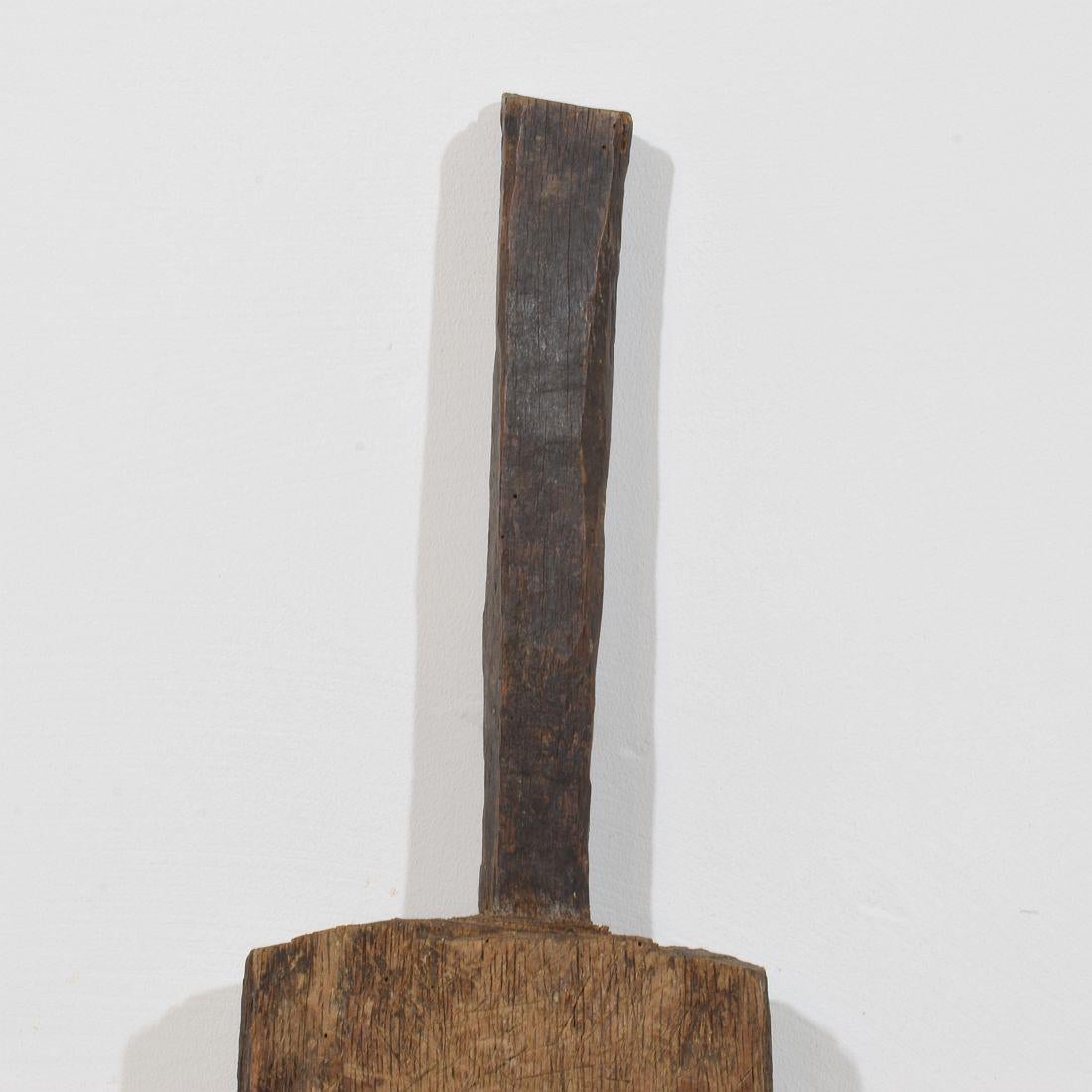 Französisches Schneidebrett aus dem 19. Jahrhundert, dickes Holz im Angebot 3