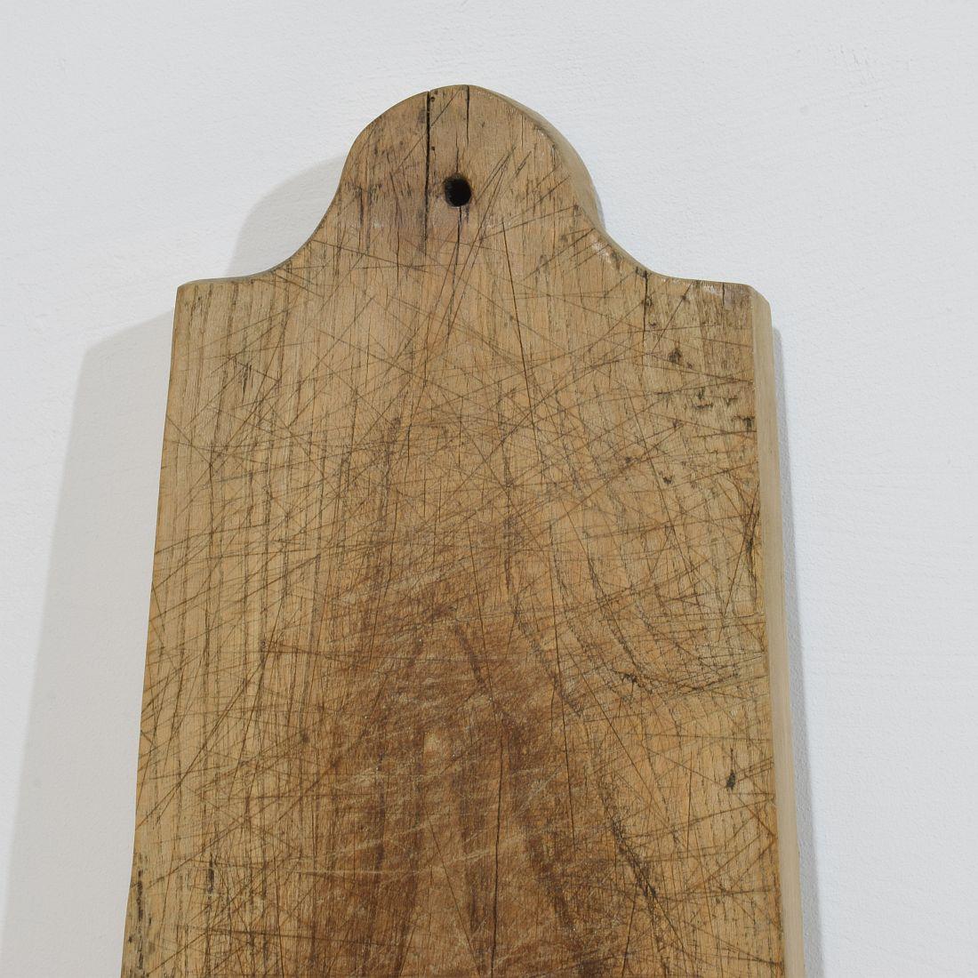 French 19th Century, Thick Wooden Chopping or Cutting Board For Sale 5