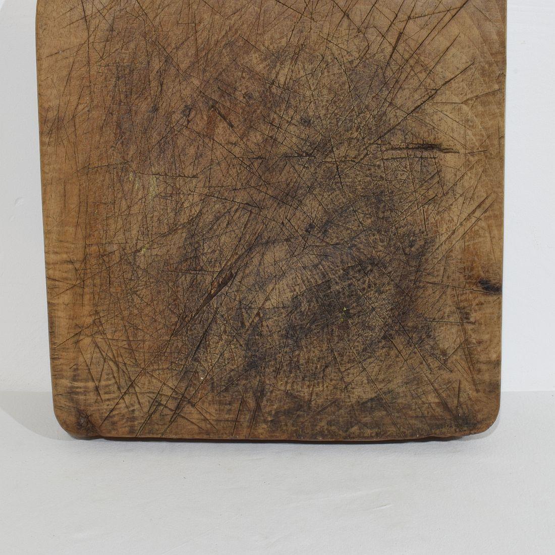 French 19th Century, Thick Wooden Chopping or Cutting Board For Sale 4