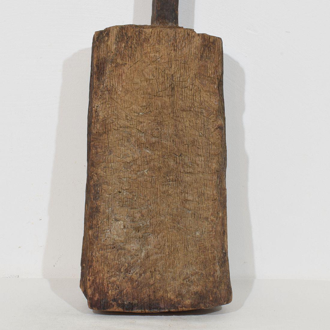 Französisches Schneidebrett aus dem 19. Jahrhundert, dickes Holz im Angebot 4