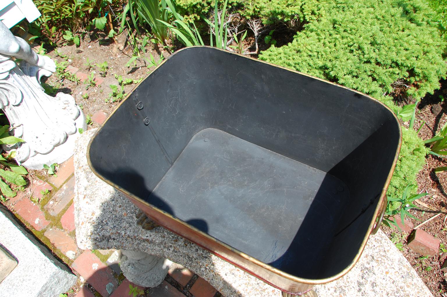 French 19th Century Tole Coal Bin with Chinoiserie Decoration 4