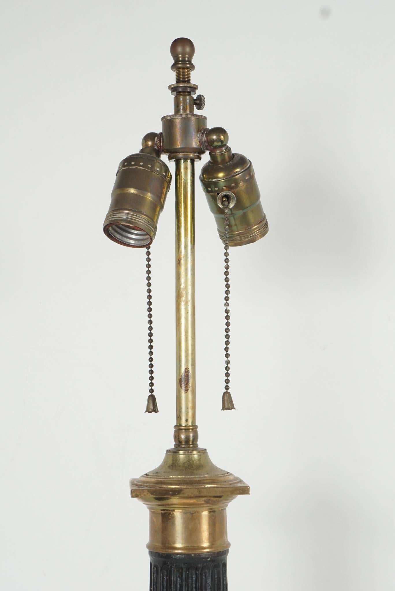 Empire French 19th Century Tole Sinumbra  Lamp from the Estate of Paul and Bunny Mellon For Sale