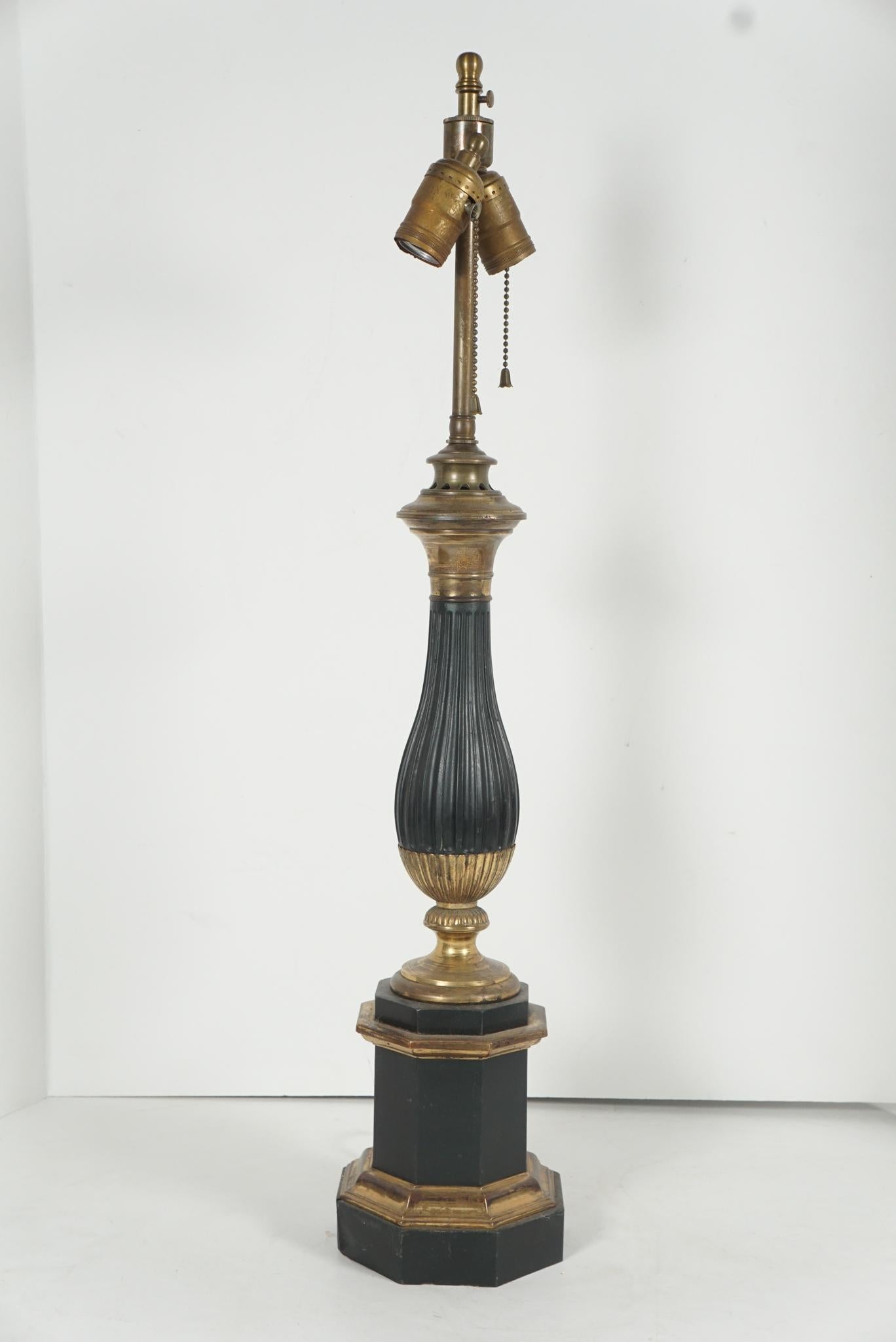 This very nice carcel lamp now converted to electricity comes from the estate and Paul and Bunny Mellon and formed part of the decorations of their home Oak Springs Farm. The lamp, once illuminated by a burner which has been replaced with a