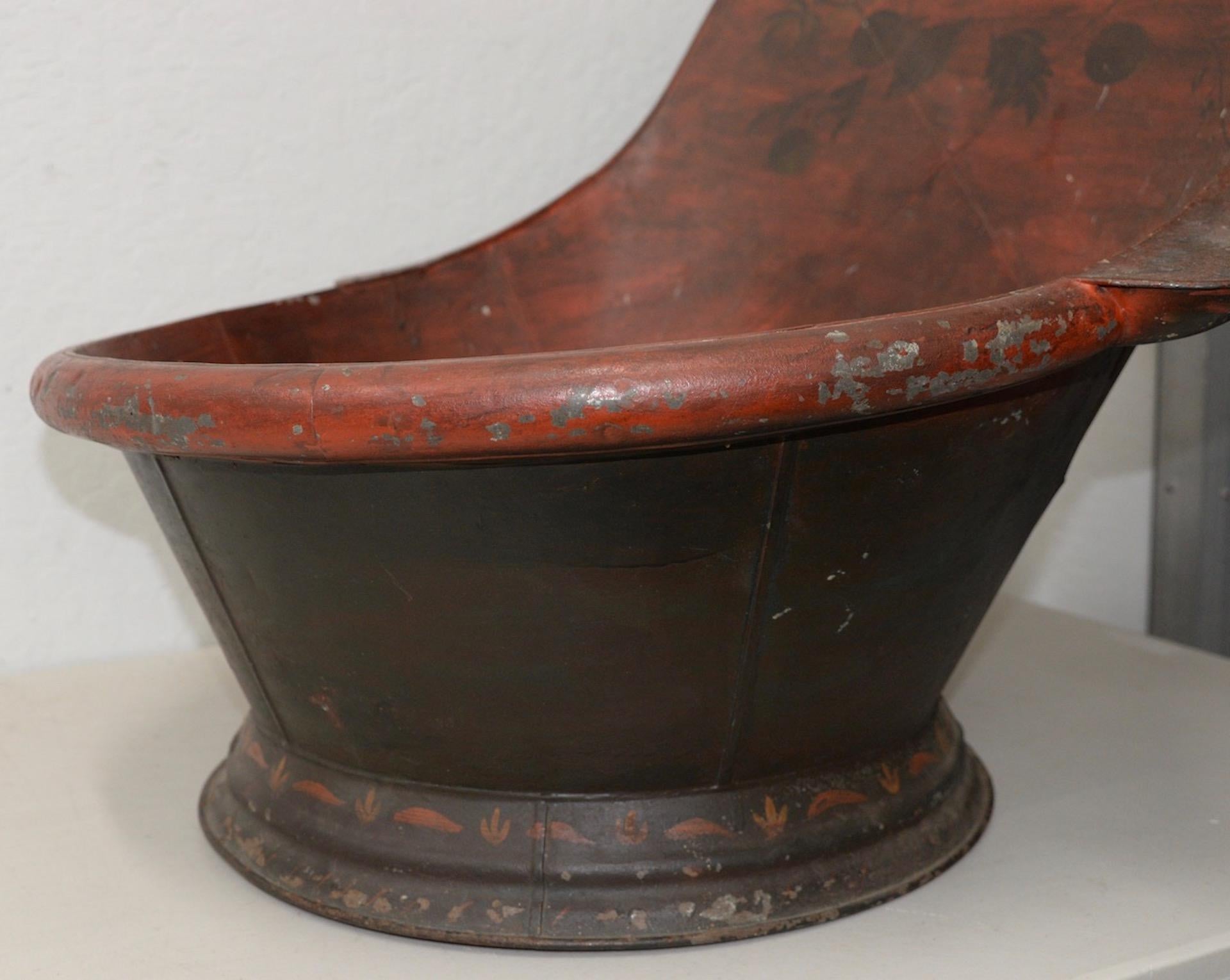 Metal French 19th Century Toleware Bath / Planter For Sale