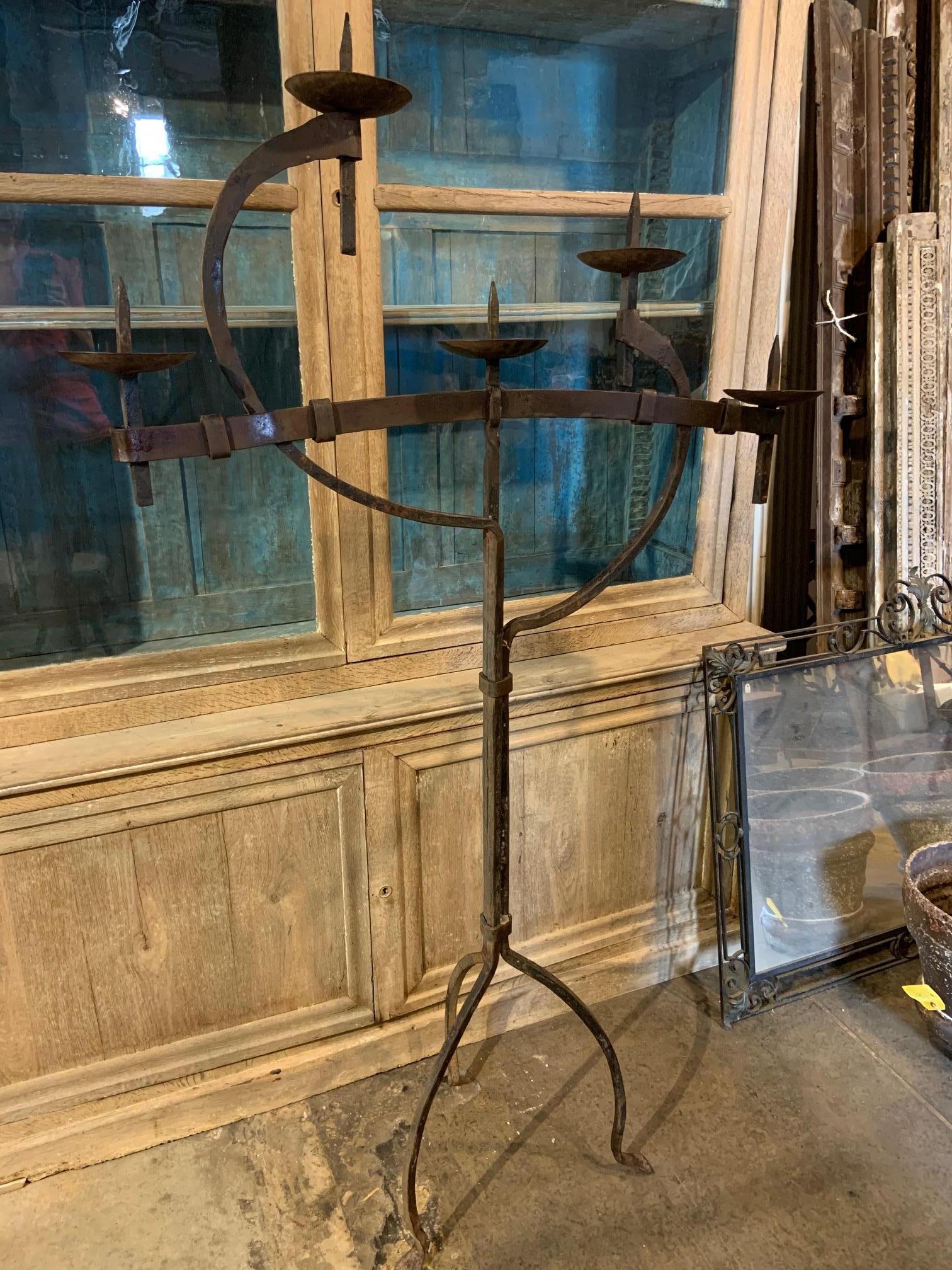 Forged French 19th Century Torchère For Sale