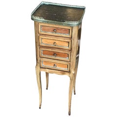 French 19th Century Traditional Black Marble-Top Petite Commode
