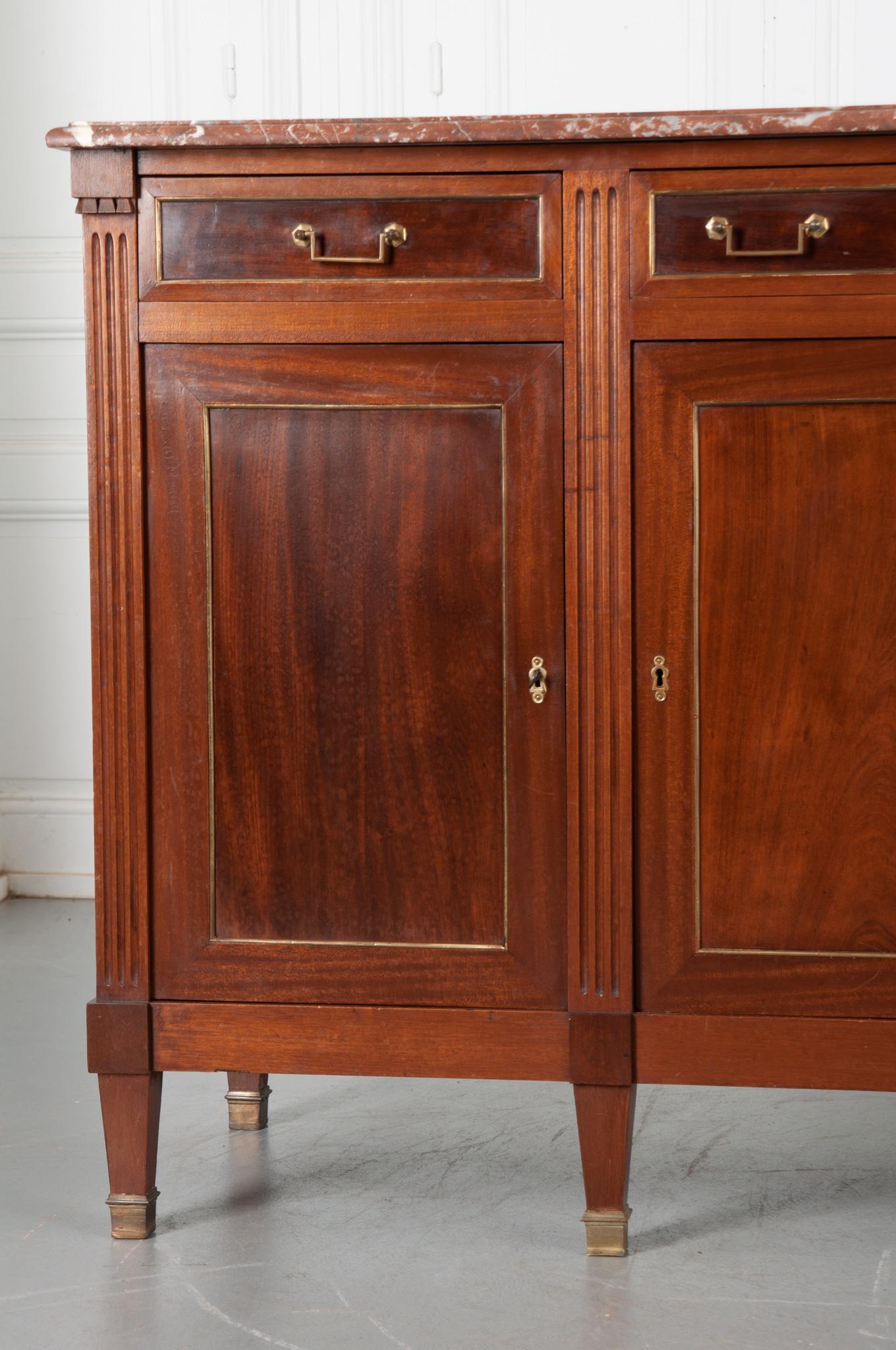 Cast French 19th Century Transitional Mahogany Enfilade For Sale