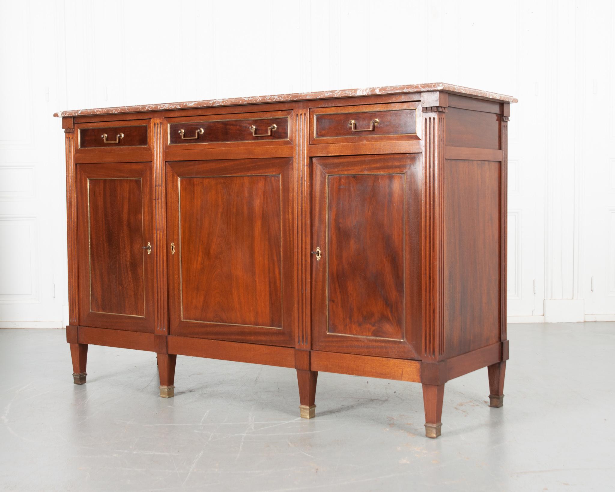 French 19th Century Transitional Mahogany Enfilade For Sale 2