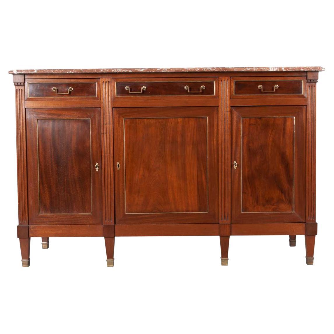 French 19th Century Transitional Mahogany Enfilade For Sale