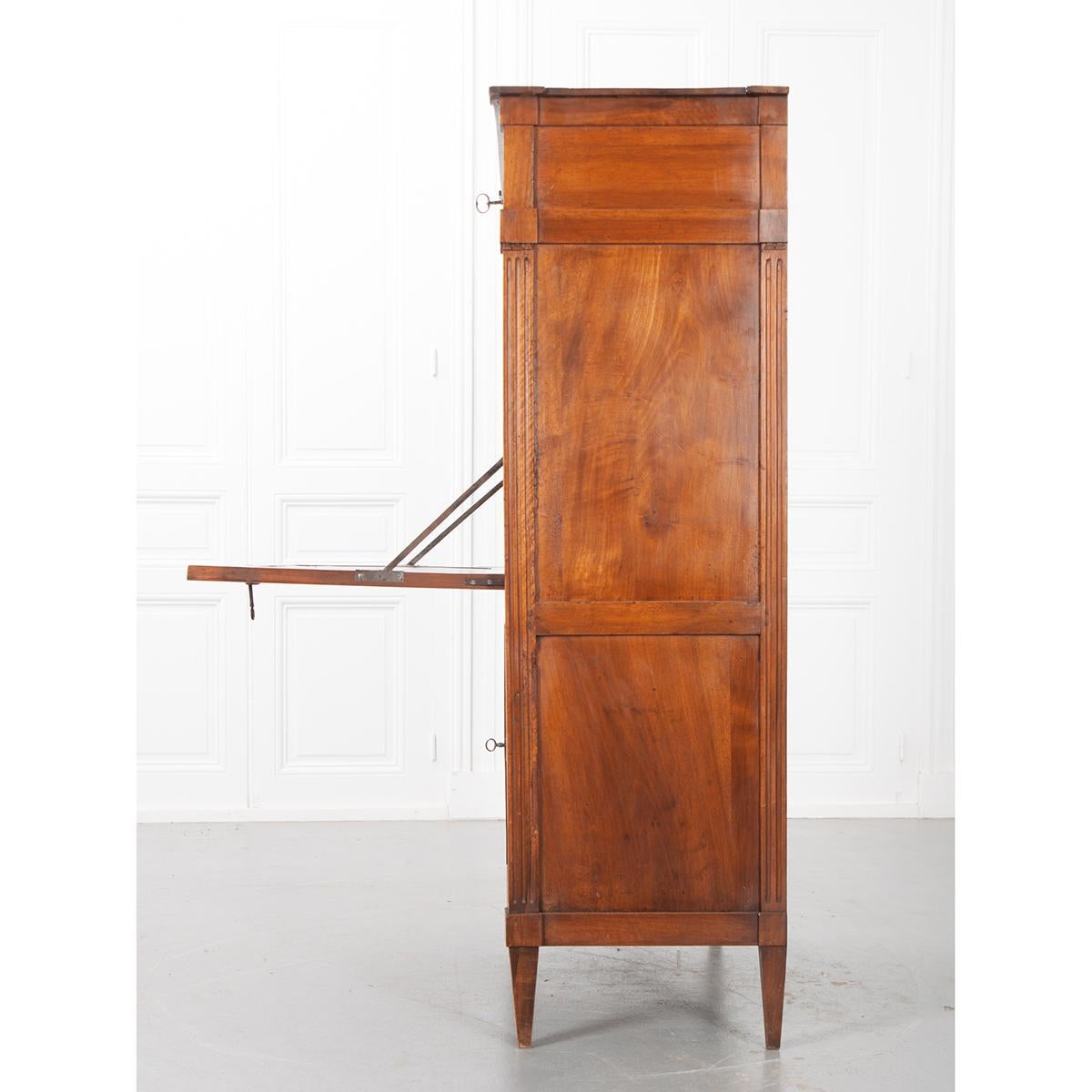Mahogany French 19th Century Transitional Secrétaire À Abattant