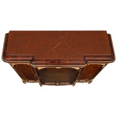 Vitrine de style transition française du 19ème siècle en bois massif