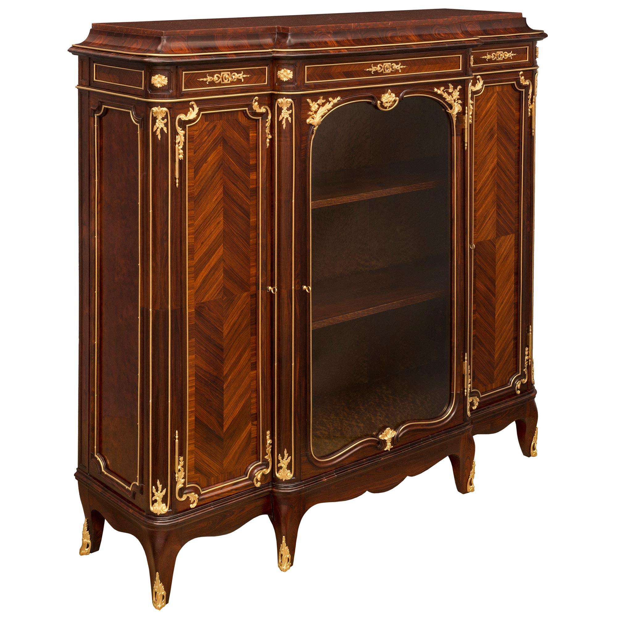 Ormolu French 19th Century Transitional St. Cabinet Vitrine For Sale