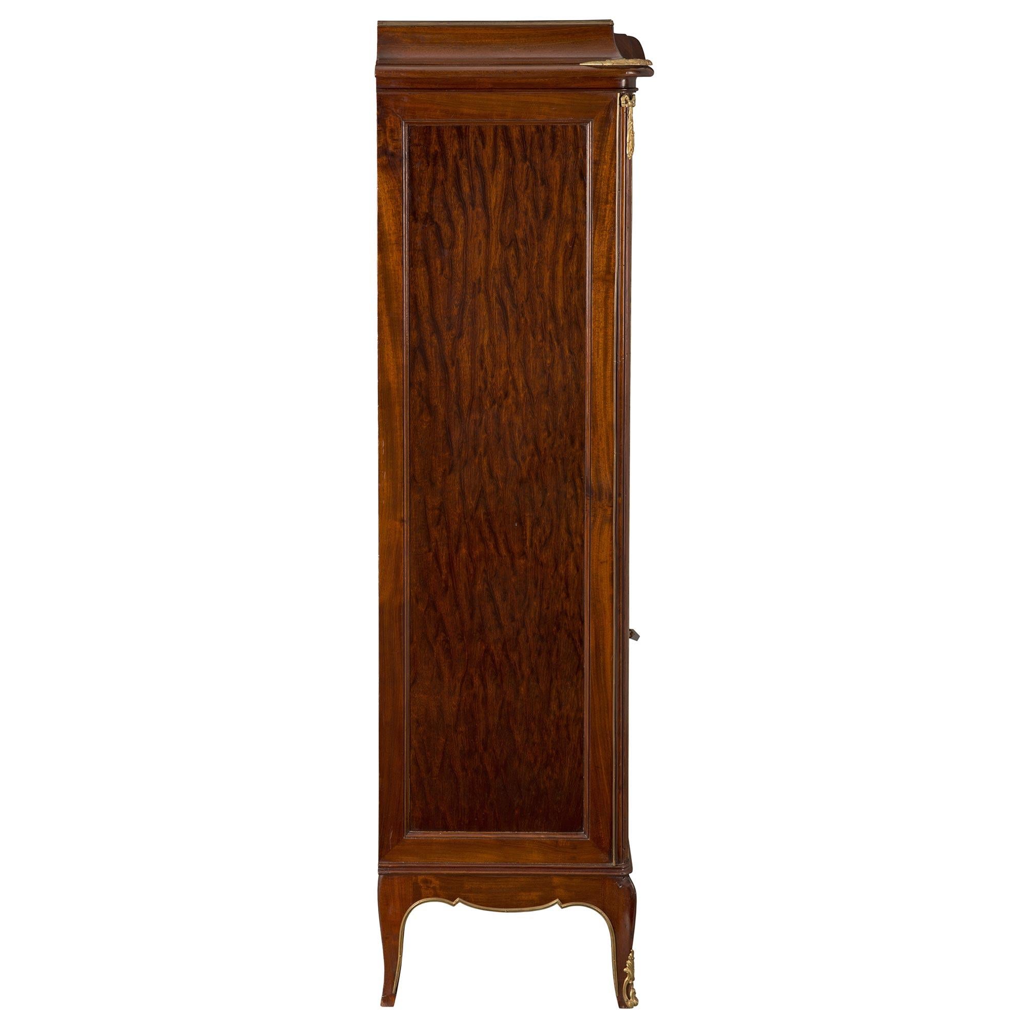 French 19th Century Transitional St. Mahogany and Ormolu Cabinet For Sale 2
