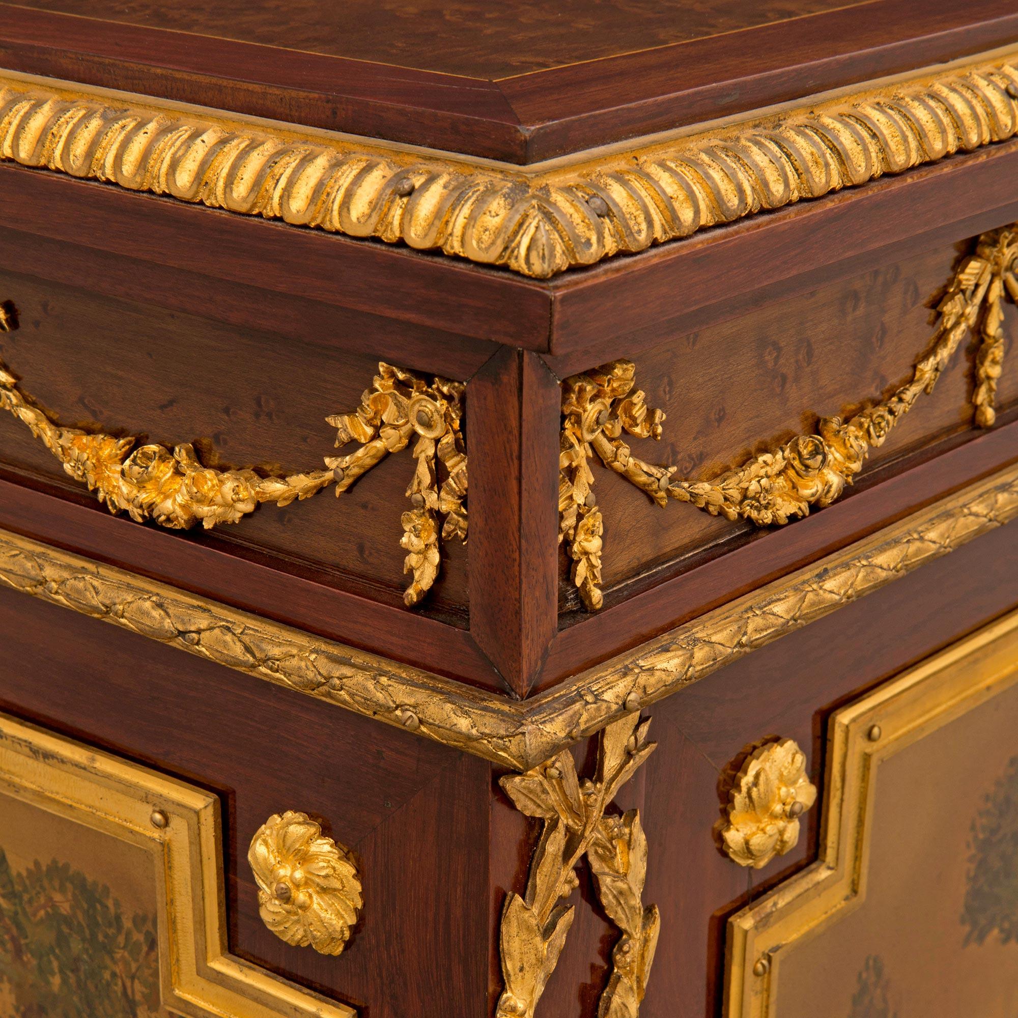 French 19th Century Transitional St. Mahogany And Ormolu Cabinet/Secretary Desk For Sale 4