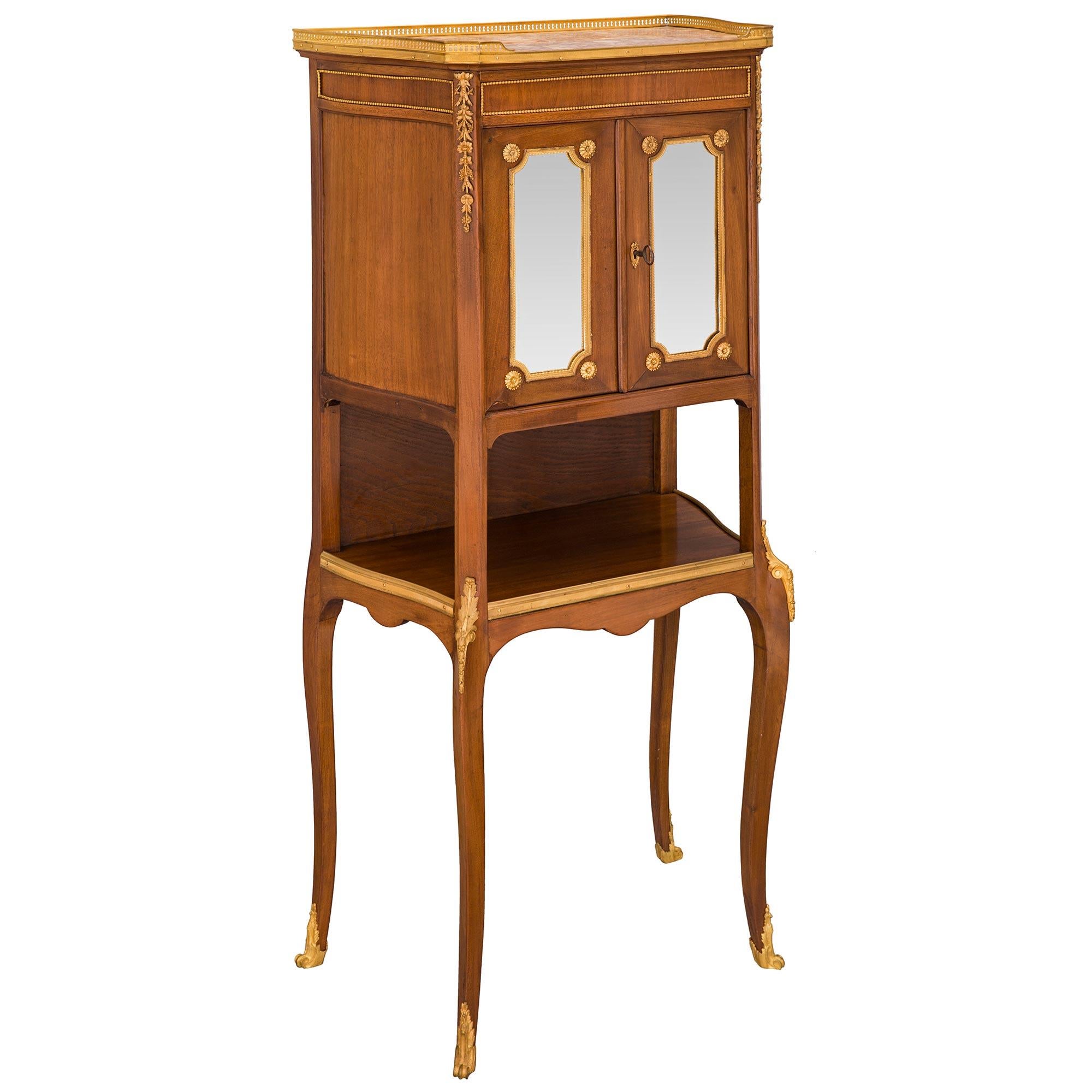 French 19th Century Transitional St. Mahogany Cabinet In Good Condition For Sale In West Palm Beach, FL