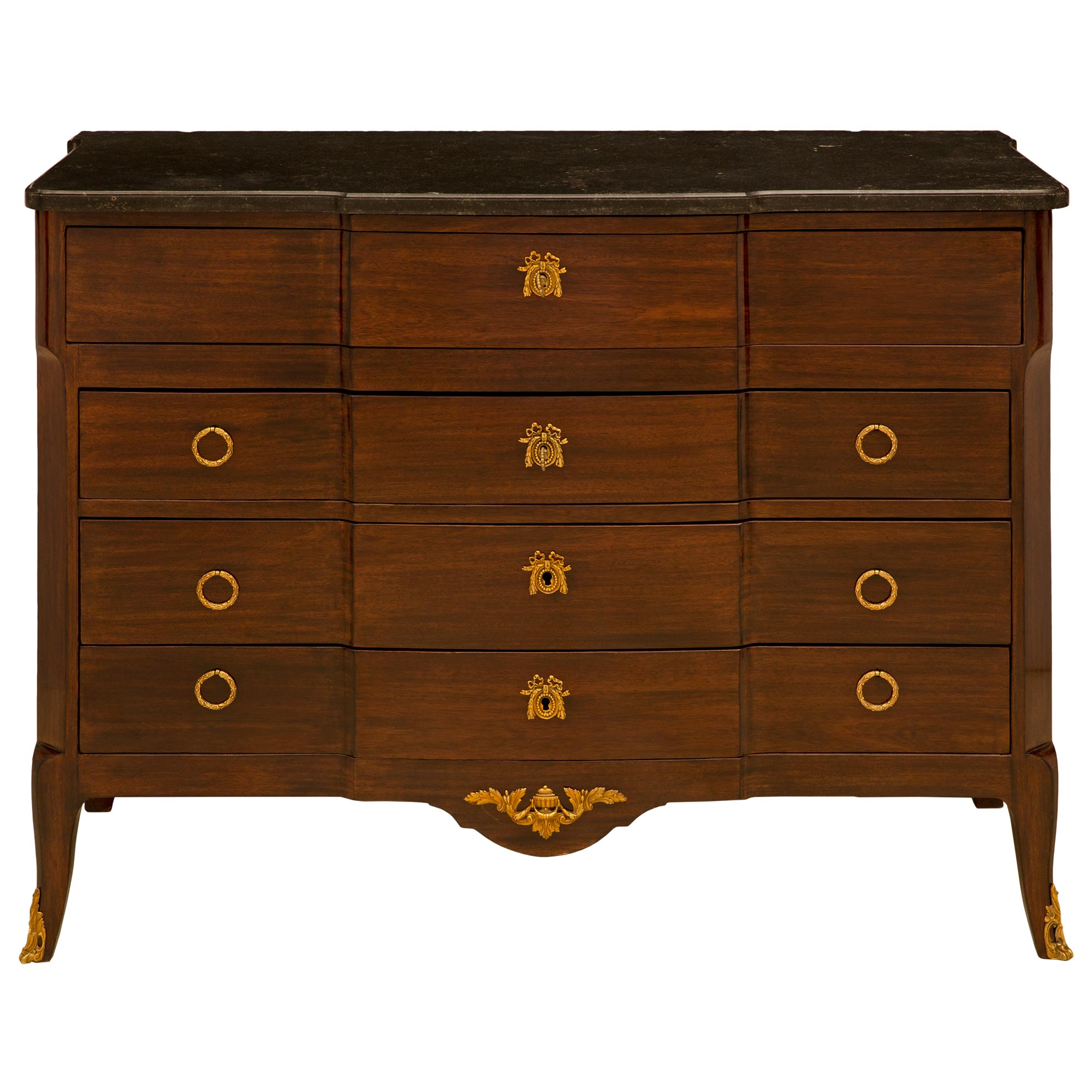 French 19th Century Transitional St. Mahogany Commode