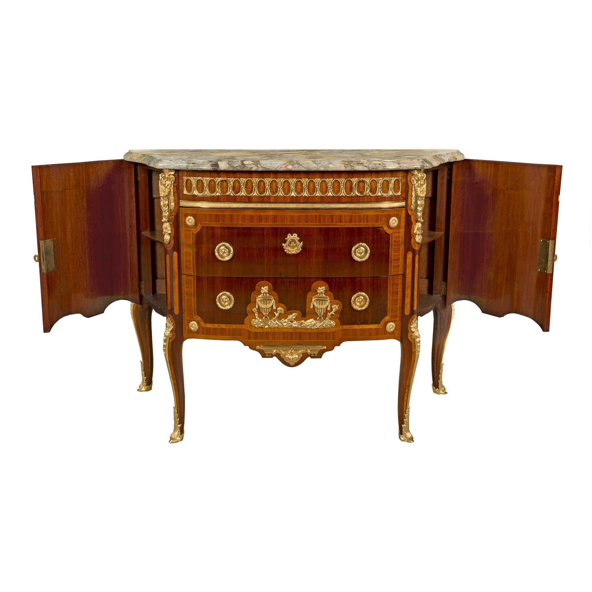 French 19th Century Transitional Style Commode, Signed Krieger In Good Condition For Sale In West Palm Beach, FL