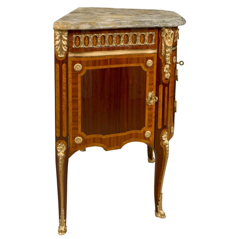 French 19th Century Transitional Style Commode, Signed Krieger For Sale 2
