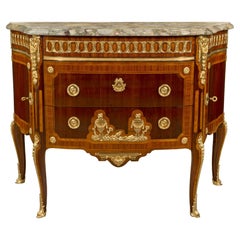 French 19th Century Transitional Style Commode, Signed Krieger