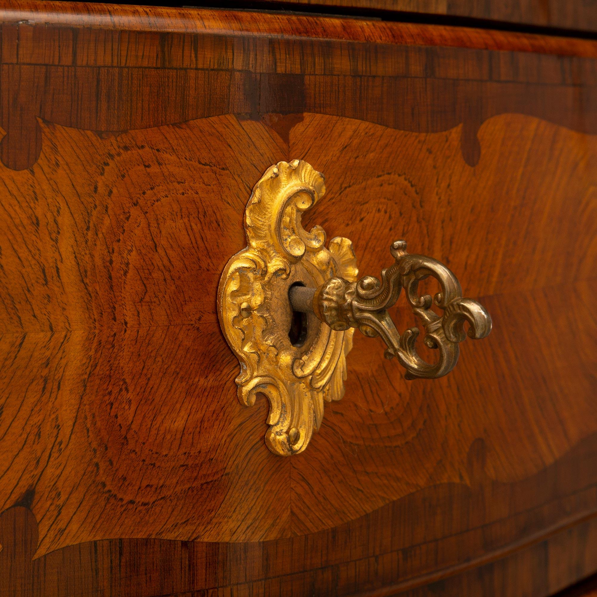 French 19th Century Transitional Style Kingwood and Ormolu Six Drawer Chiffonier For Sale 5