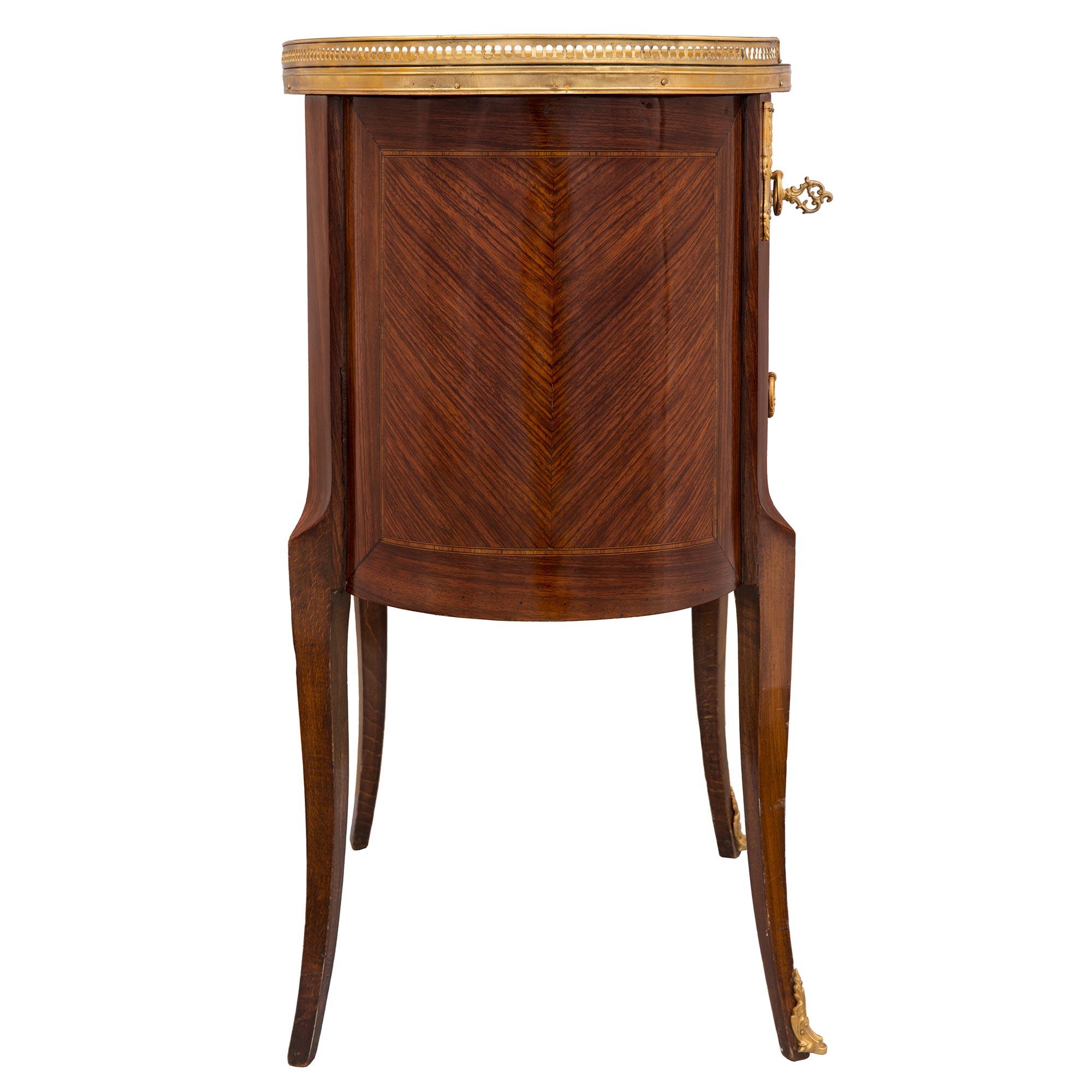French 19th Century Transitional Style Kingwood, Boxwood and Ormolu Side Table For Sale 2