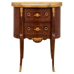 Antique French 19th Century Transitional Style Kingwood, Boxwood and Ormolu Side Table