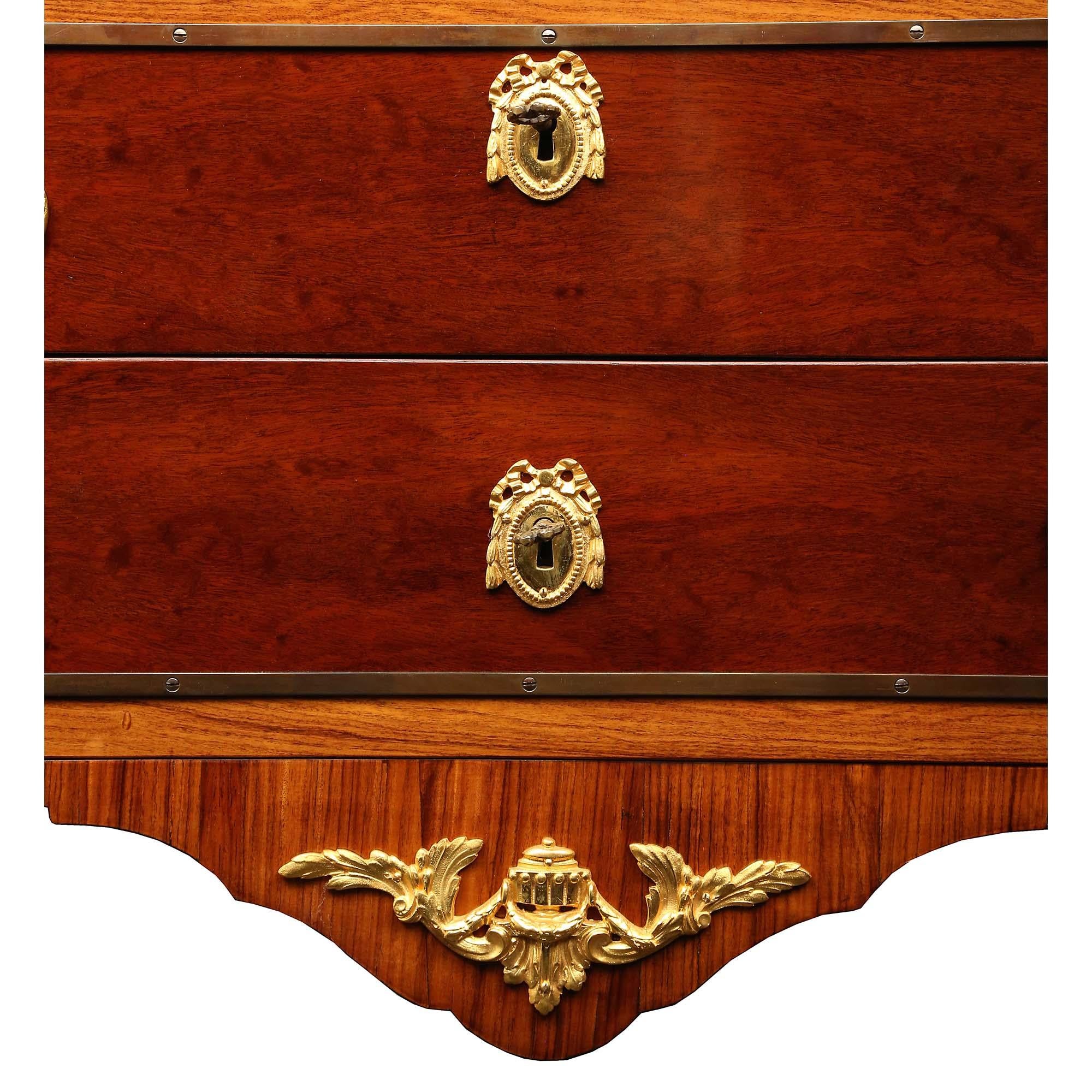 French 19th Century Transitional Style Mahogany and Ormolu Commode For Sale 3
