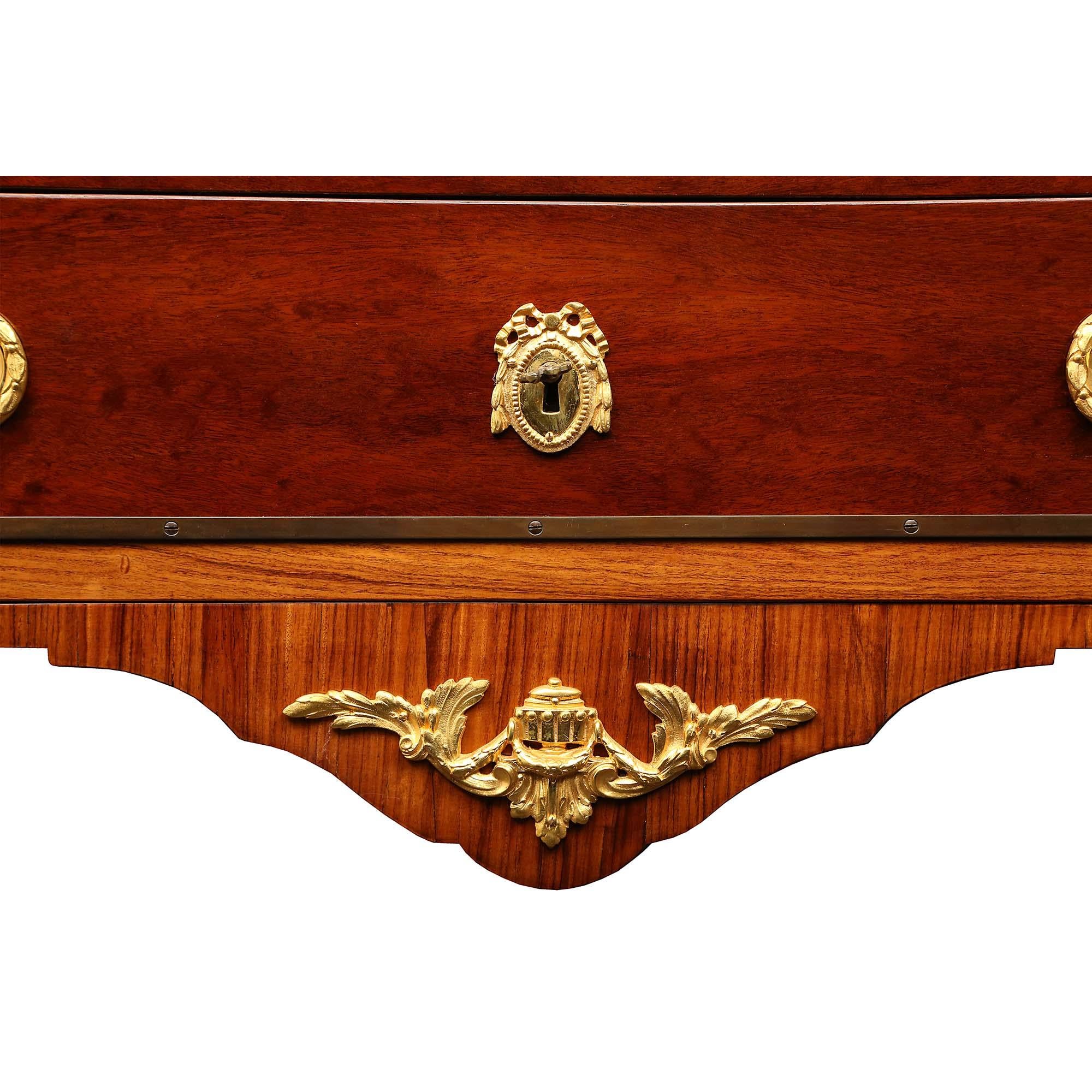 French 19th Century Transitional Style Mahogany and Ormolu Commode For Sale 4