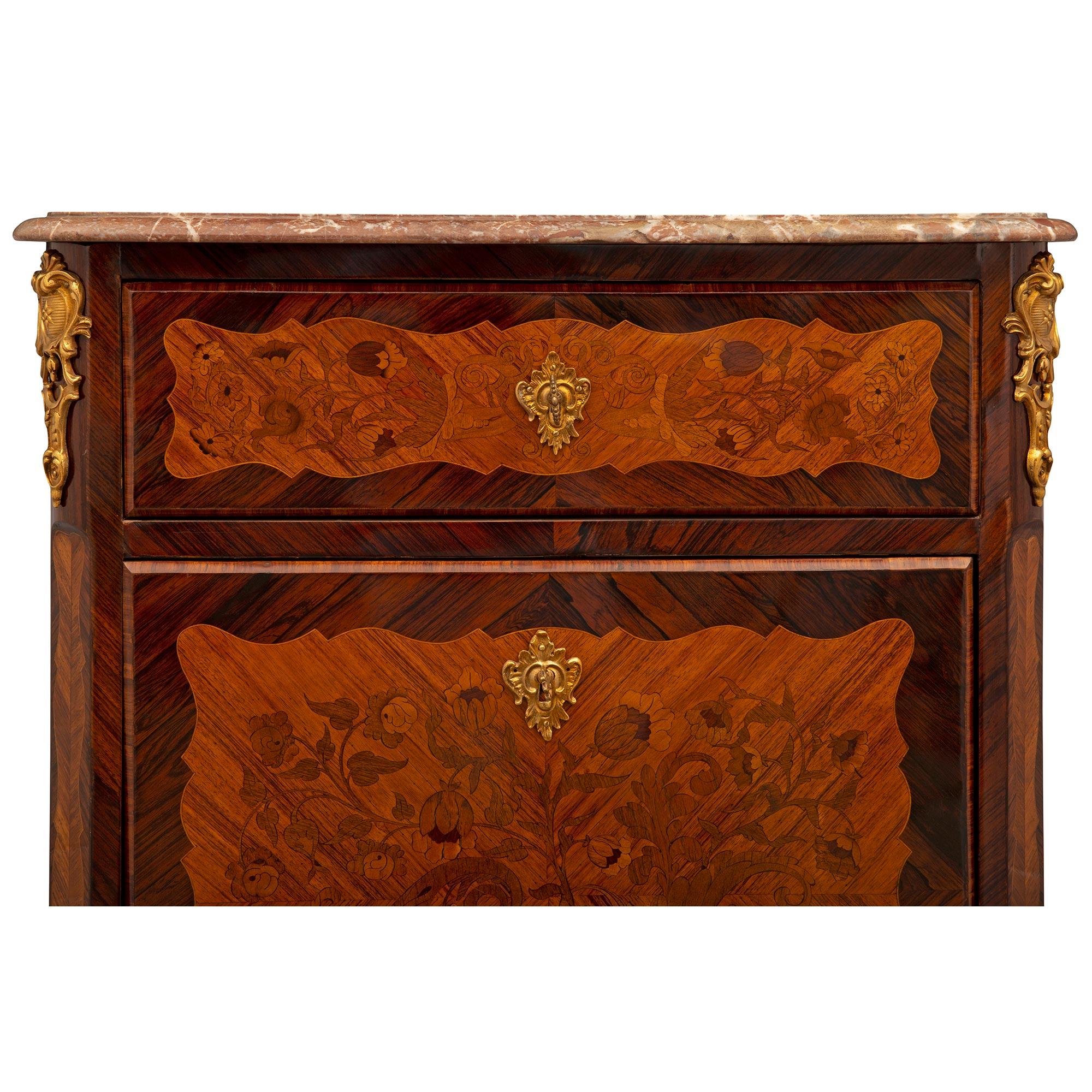 French, 19th Century, Transitional Style Tulipwood and Kingwood Secretary For Sale 3
