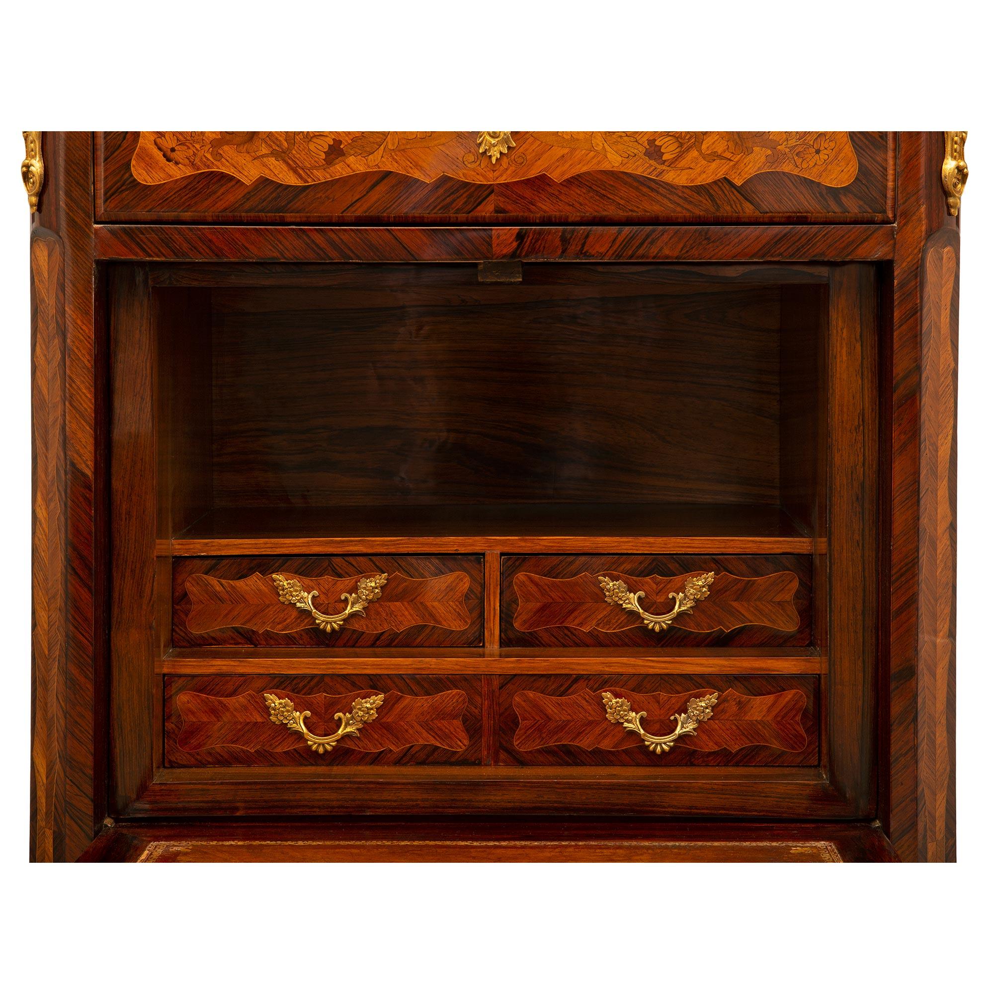 French, 19th Century, Transitional Style Tulipwood and Kingwood Secretary For Sale 5