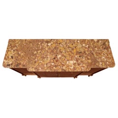 French 19th Century Transitional Style Tulipwood, Kingwood and Marble Buffet