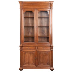 French 19th Century Transitional Walnut Bibliothèque