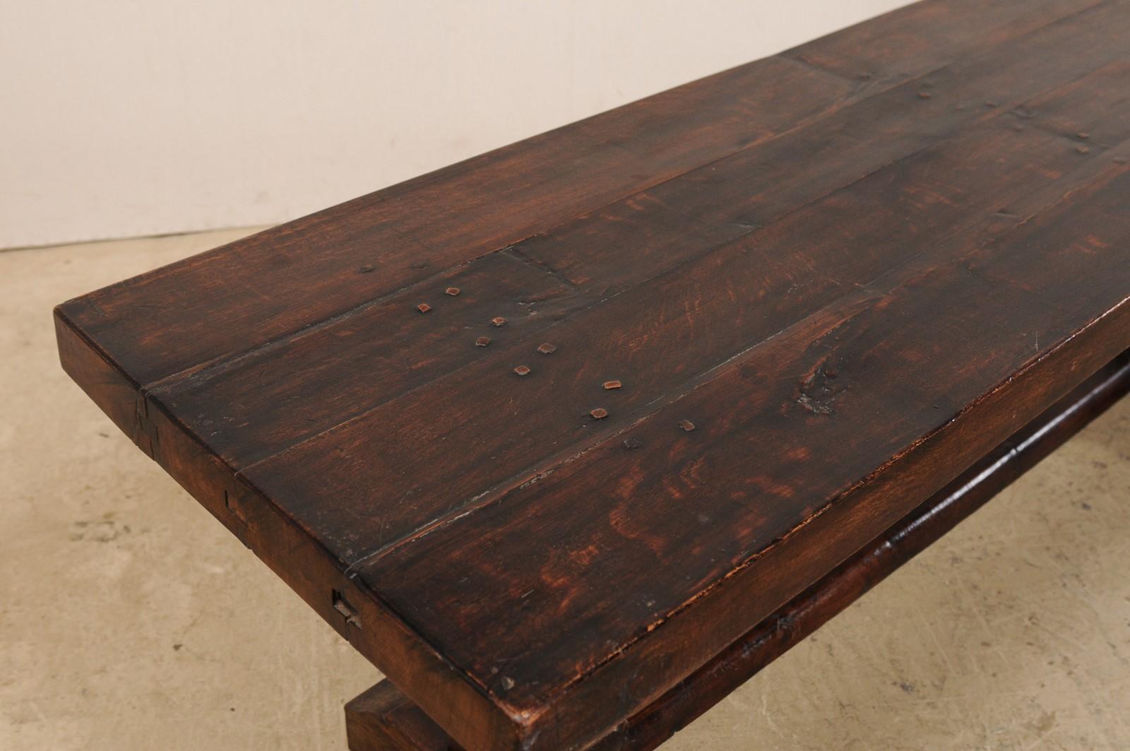 Wood French 19th Century Trestle Table