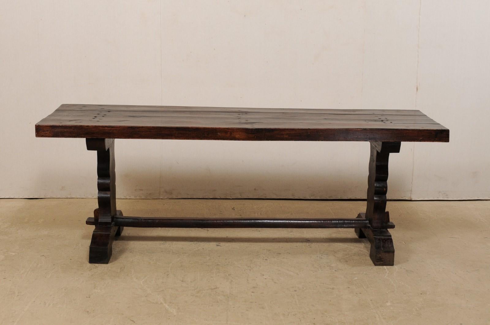 French 19th Century Trestle Table 4